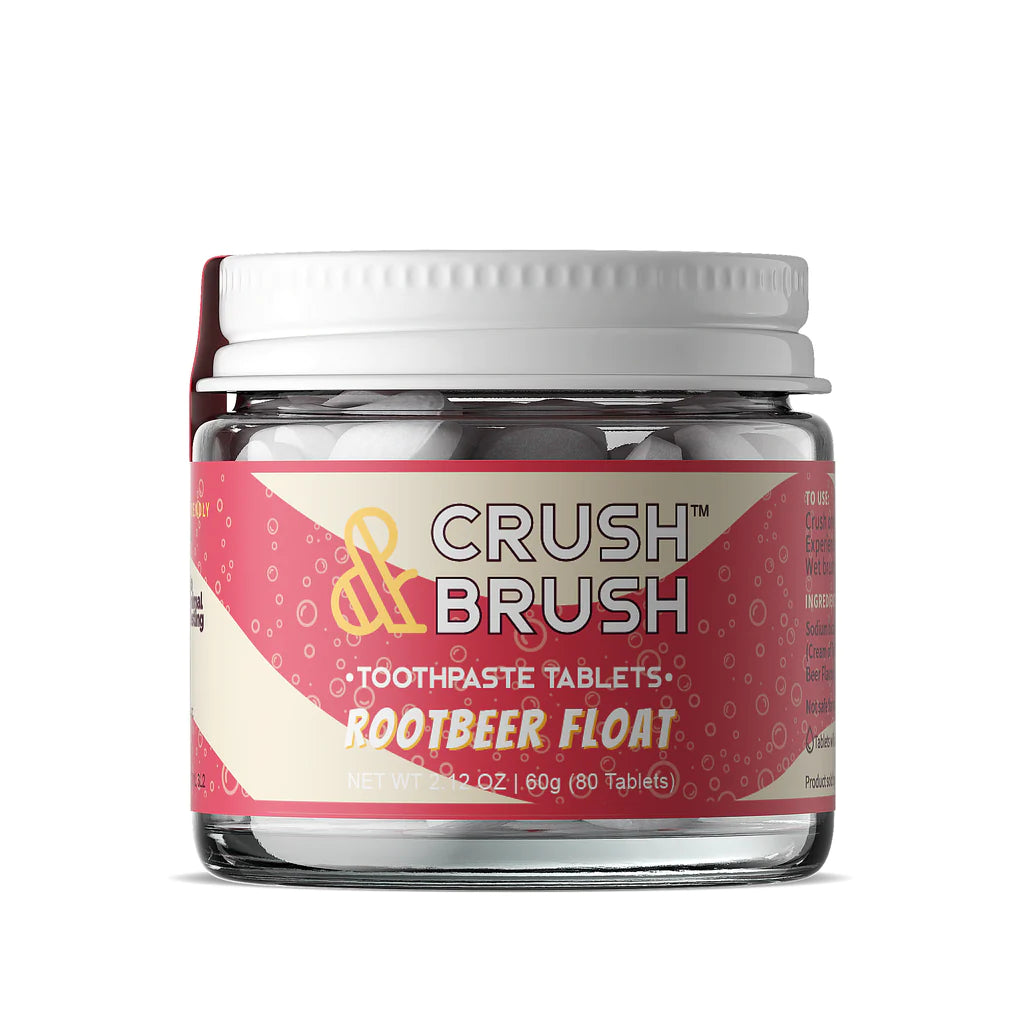 Nelson Naturals Crush & Brush Toothpaste Tablets - Rootbeer Float (80 Tablets)