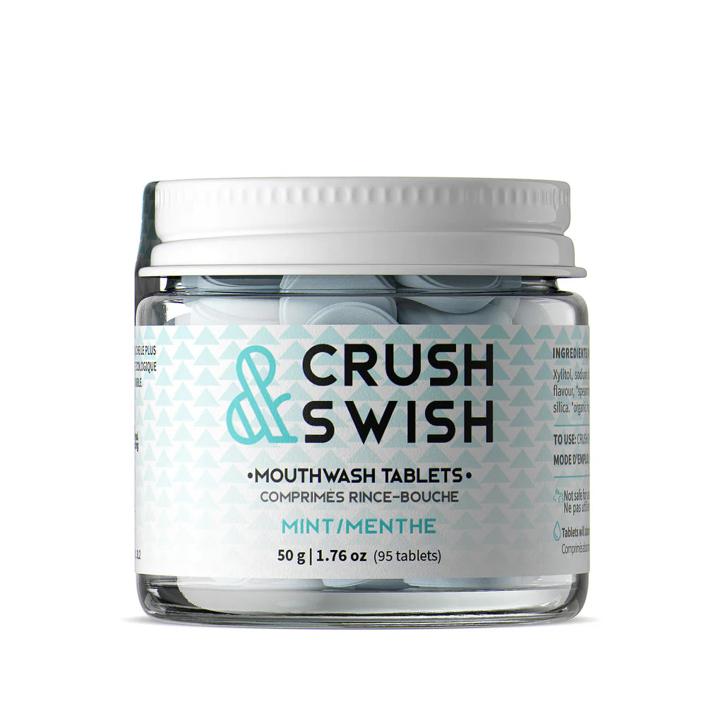 Nelson Naturals Crush & Swish Mouthwash Tablets - Mint (95 Tablets)