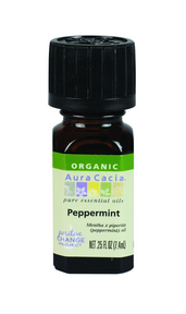 Aura Cacia Peppermint, Natural Organic Essential Oil 7ml