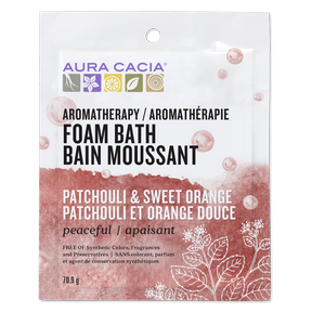 Aura Cacia Patchouli/Sweet Orange Foam Bath 6 x 71g