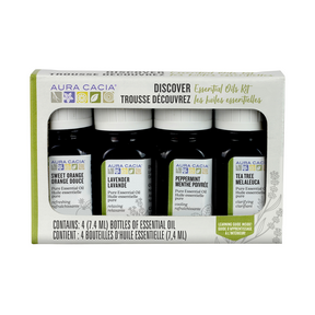 Aura Cacia Discover Essential Oils Kit 4 x 7.4ml