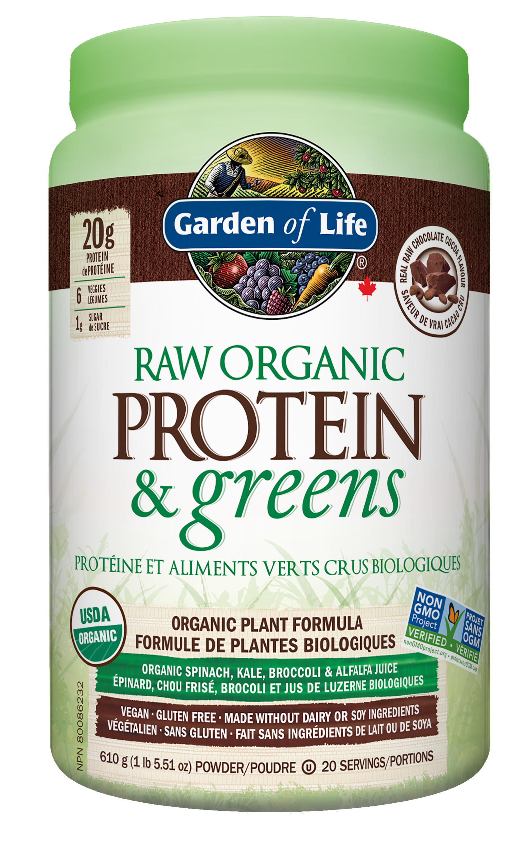 Garden of Life RAW Organic Protein & Greens (Flavour Options)