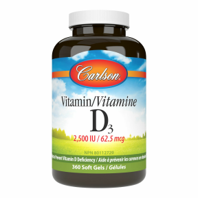Carlson Laboratories Vitamin D3 2500 IU 360sg