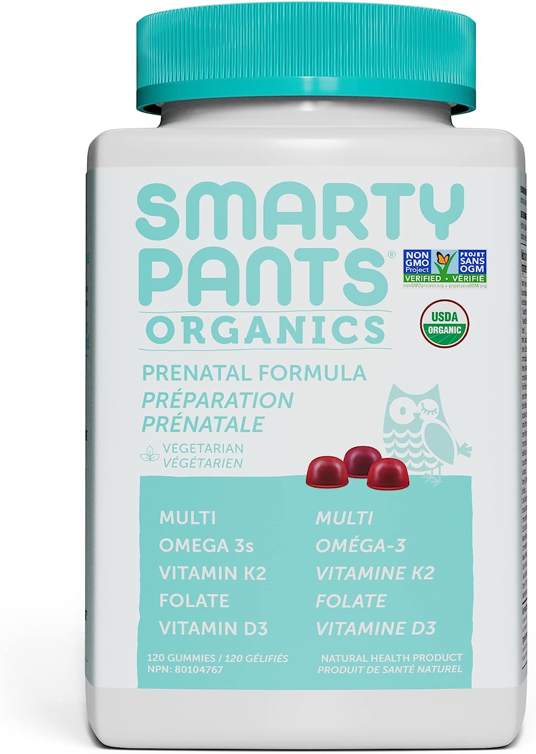 SmartyPants Organic Prenatal Formula (120 Gummies)
