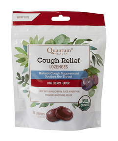 Quantum	Organic Cough Relief Bing Cherry (18 Lozenges)