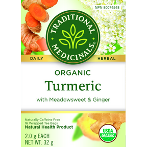 Traditional Medicinals Org Turmeric Meadowsweet & Ginger (16 Tea Bags)