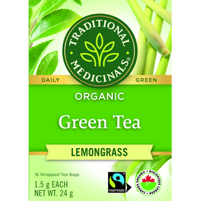 Traditional Medicinals Organic Green Tea With Lemongrass (16 Tea Bags)