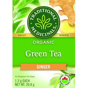 Traditional Medicinals Organic Green Tea Ginger (16 Tea Bags)