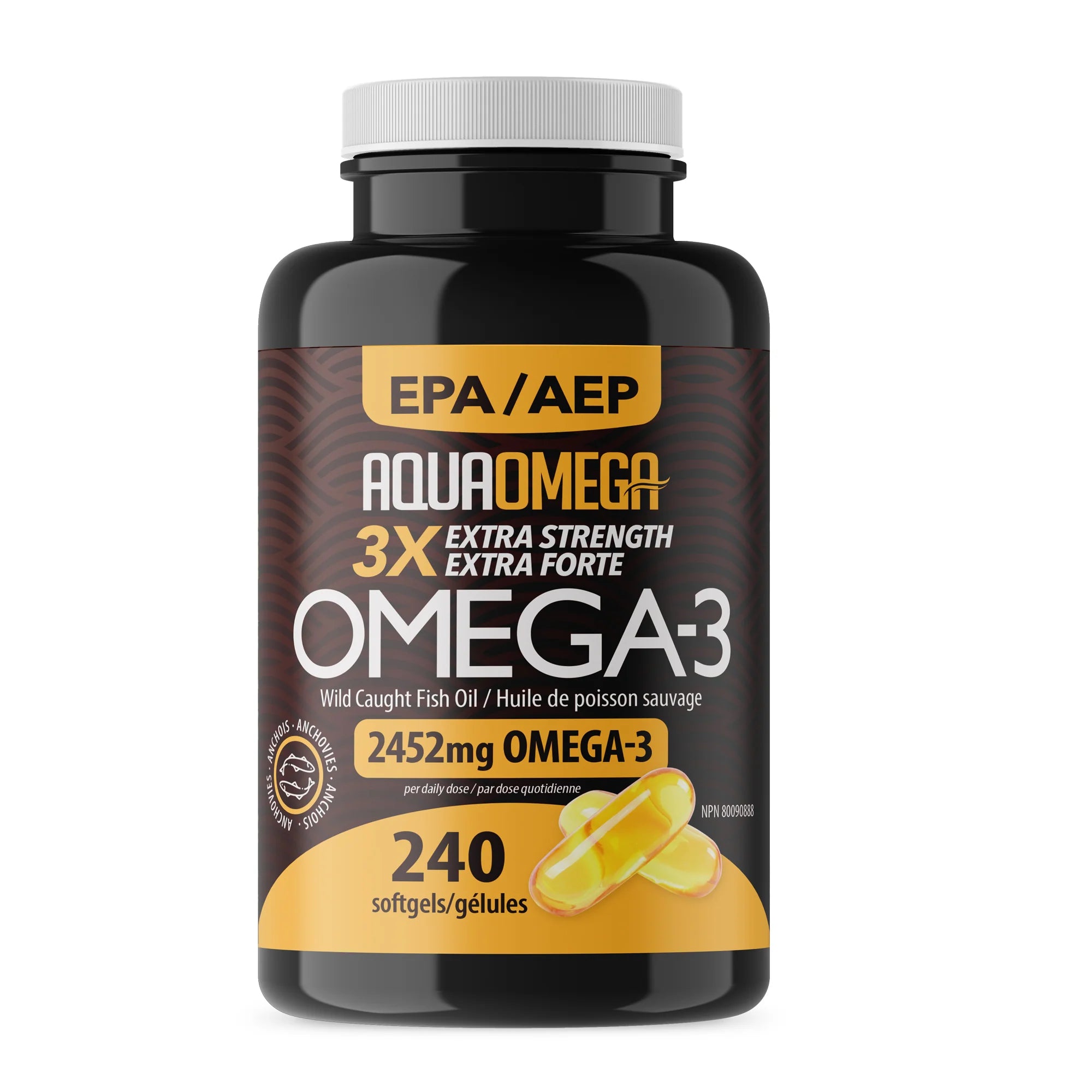 AquaOmega 3X Extra Strength EPA 2452 mg (Softgels)