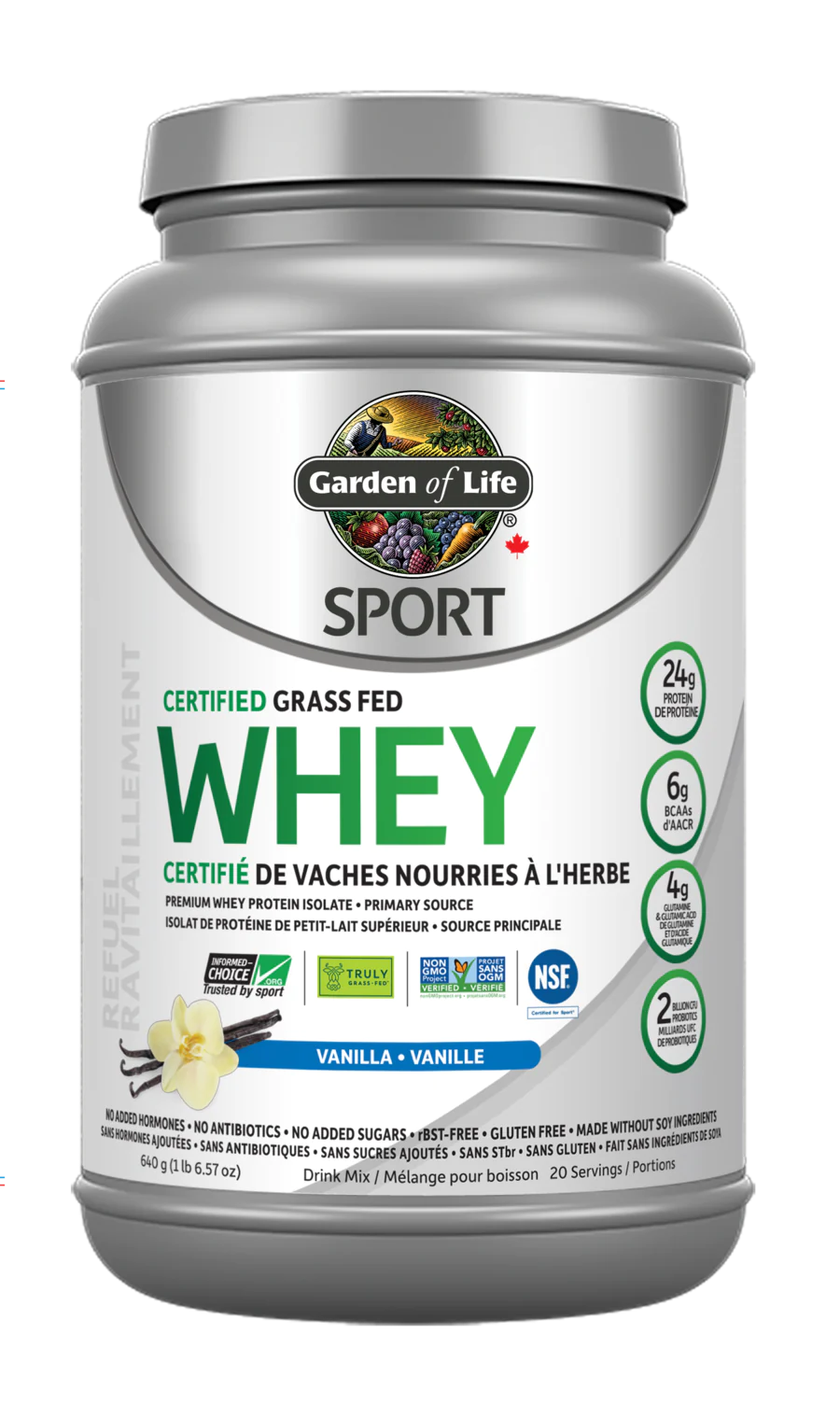 Garden of Life SPORT Certified Grass Fed Whey (Flavour Options)