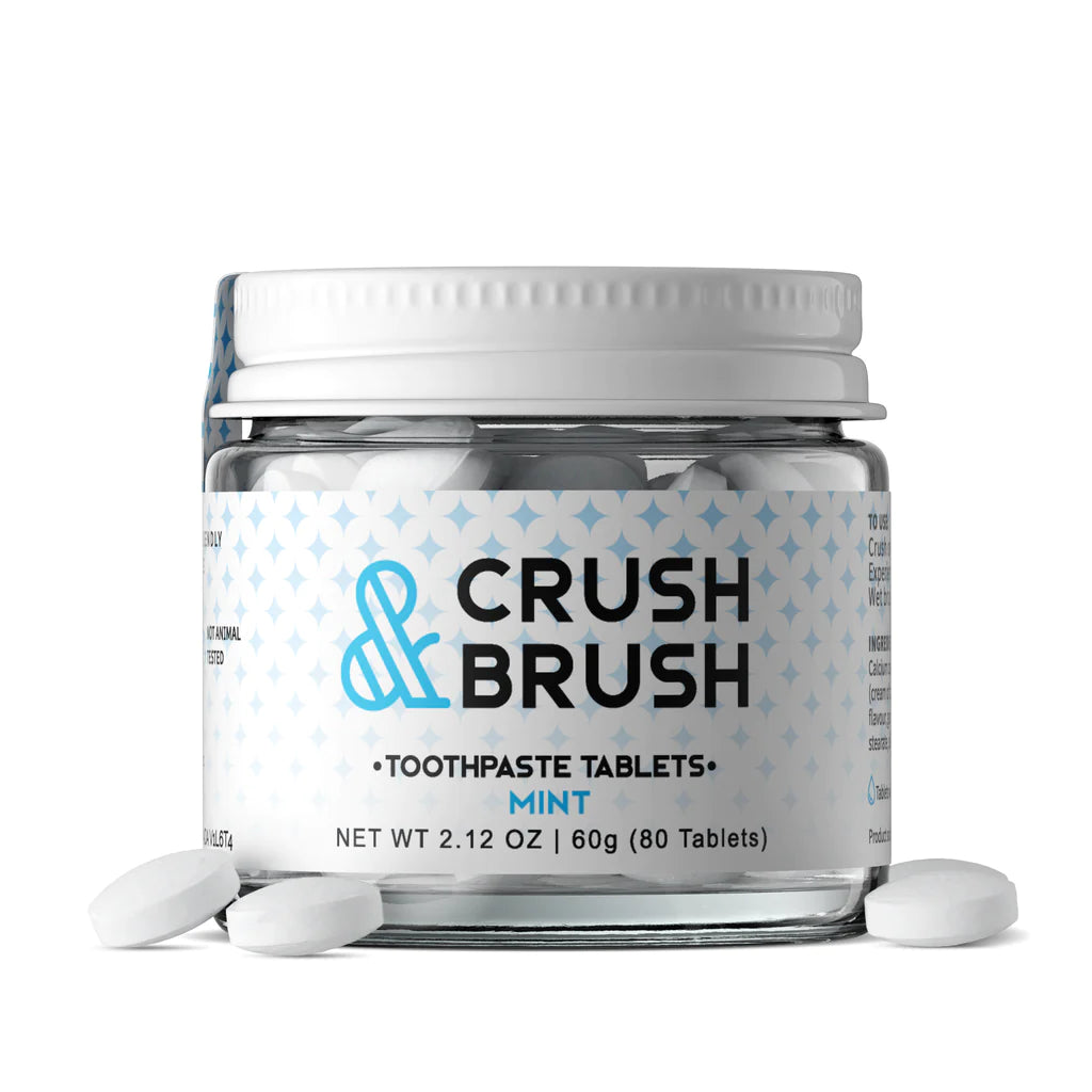 Nelson Naturals Crush & Brush Toothpaste Tablets - Mint (80 Tablets)
