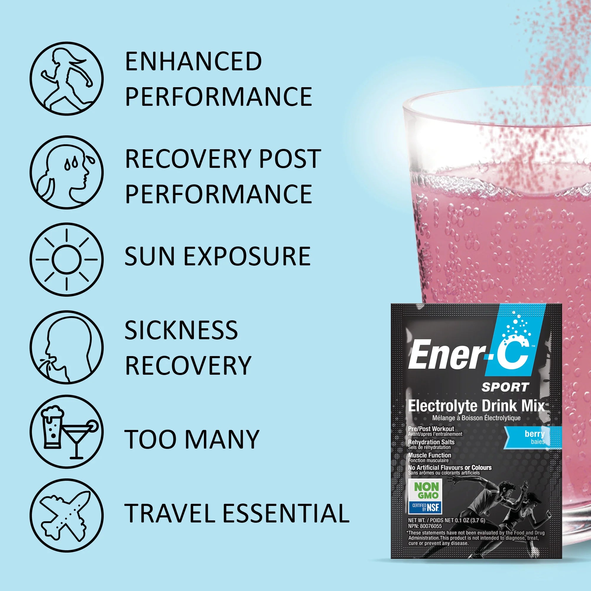 Ener-Life Ener-C Sport Electrolyte Drink Mix (Flavour Options)