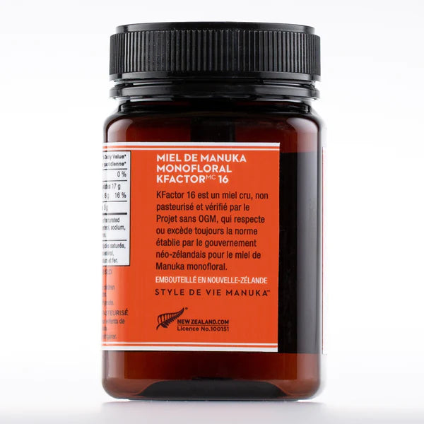 Wedderspoon Raw Monofloral Manuka Honey KFactor 16