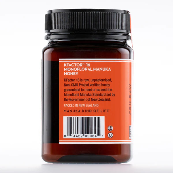 Wedderspoon Raw Monofloral Manuka Honey KFactor 16