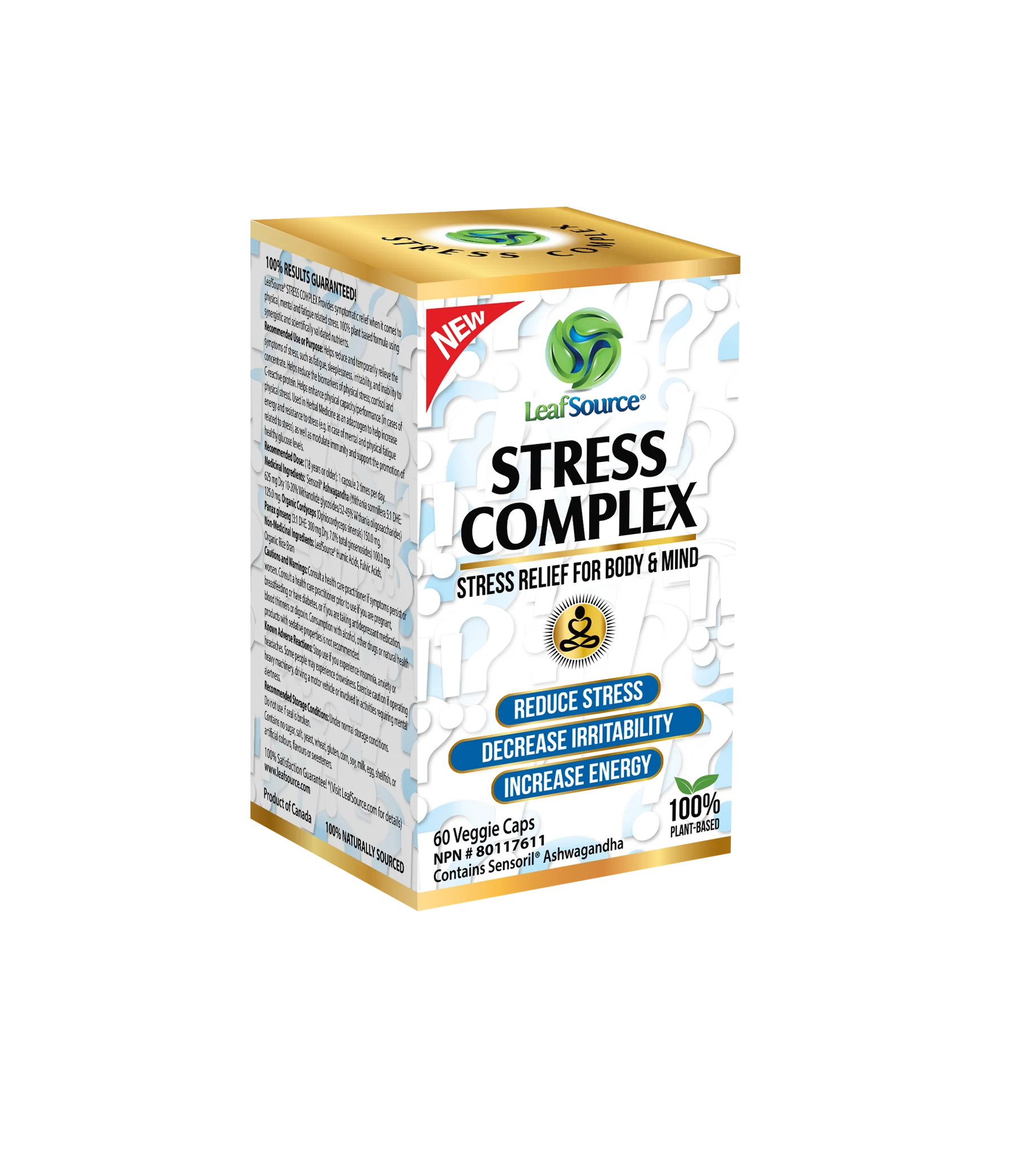 LeafSource Stress Complex with Ashwagandha 60vcap