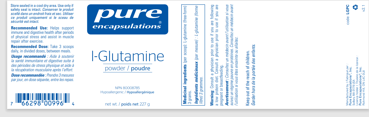 Pure Encapsulations l-Glutamine powder