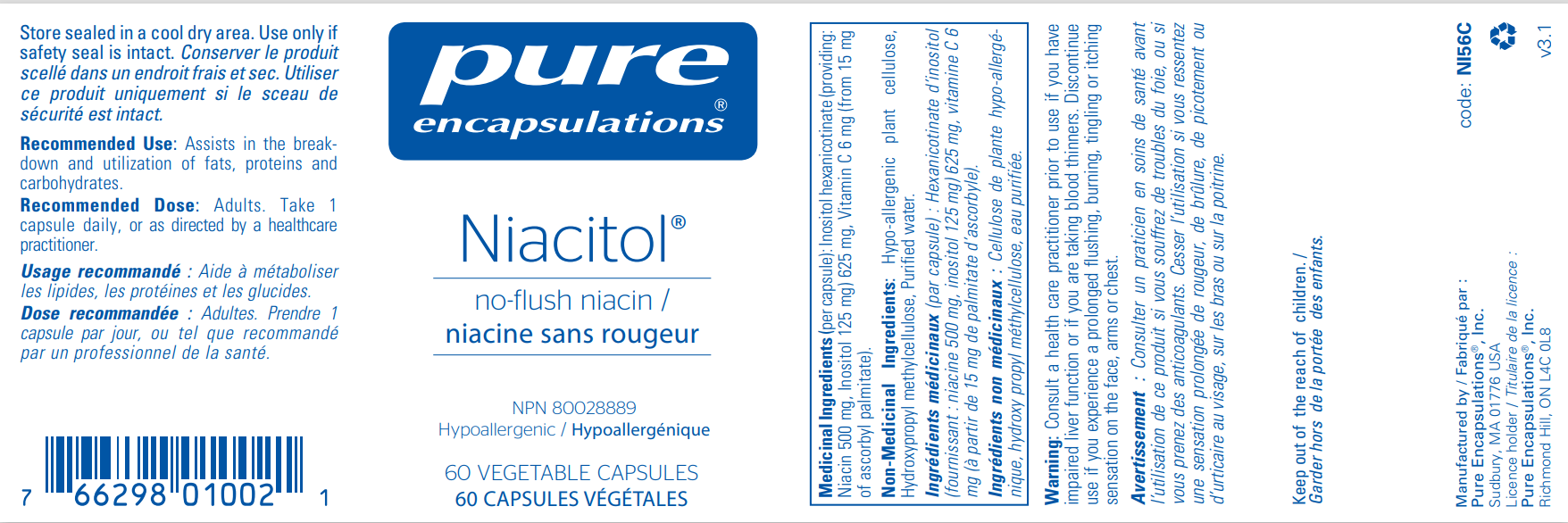 Pure Encapsulations Niacitol®