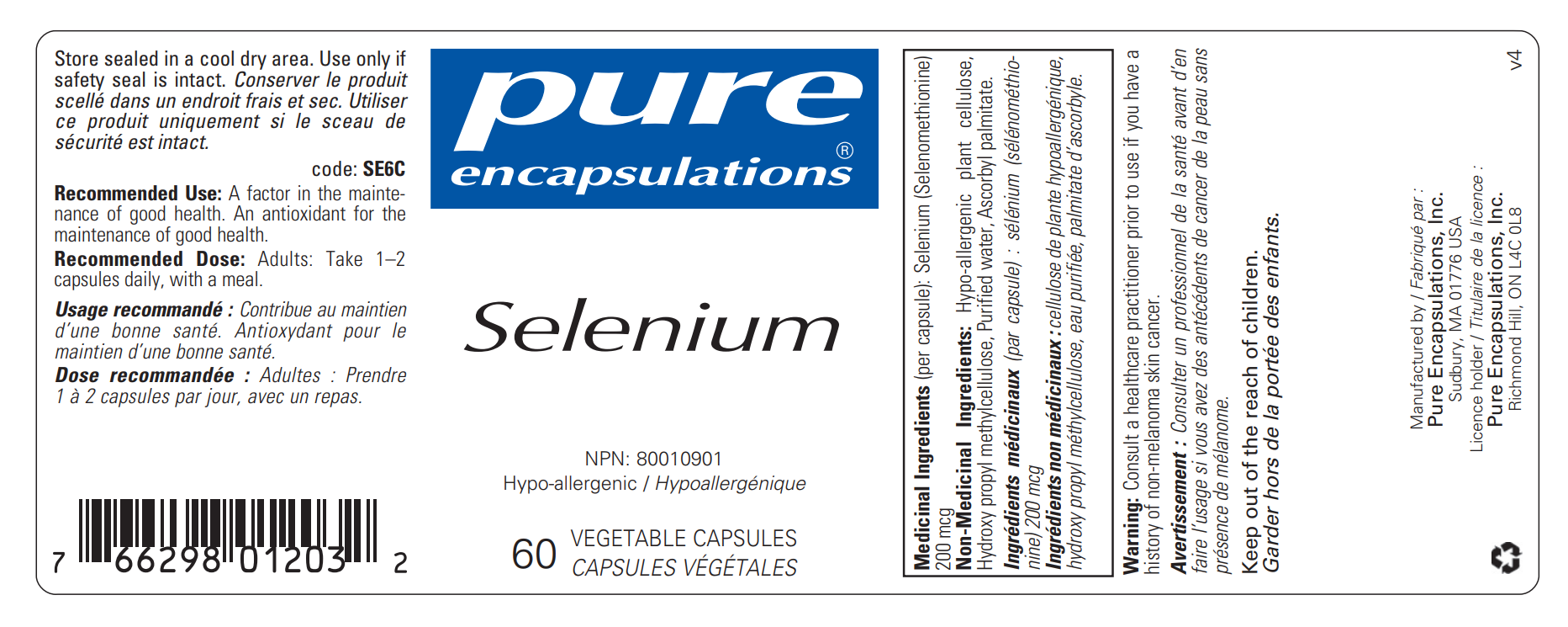 Pure Encapsulations Selenium